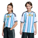 Camisa Infantil Argentina 2026 Home Com Patch Campeão