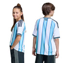 Camisa Infantil Argentina 2026 Home Com Patch Campeão